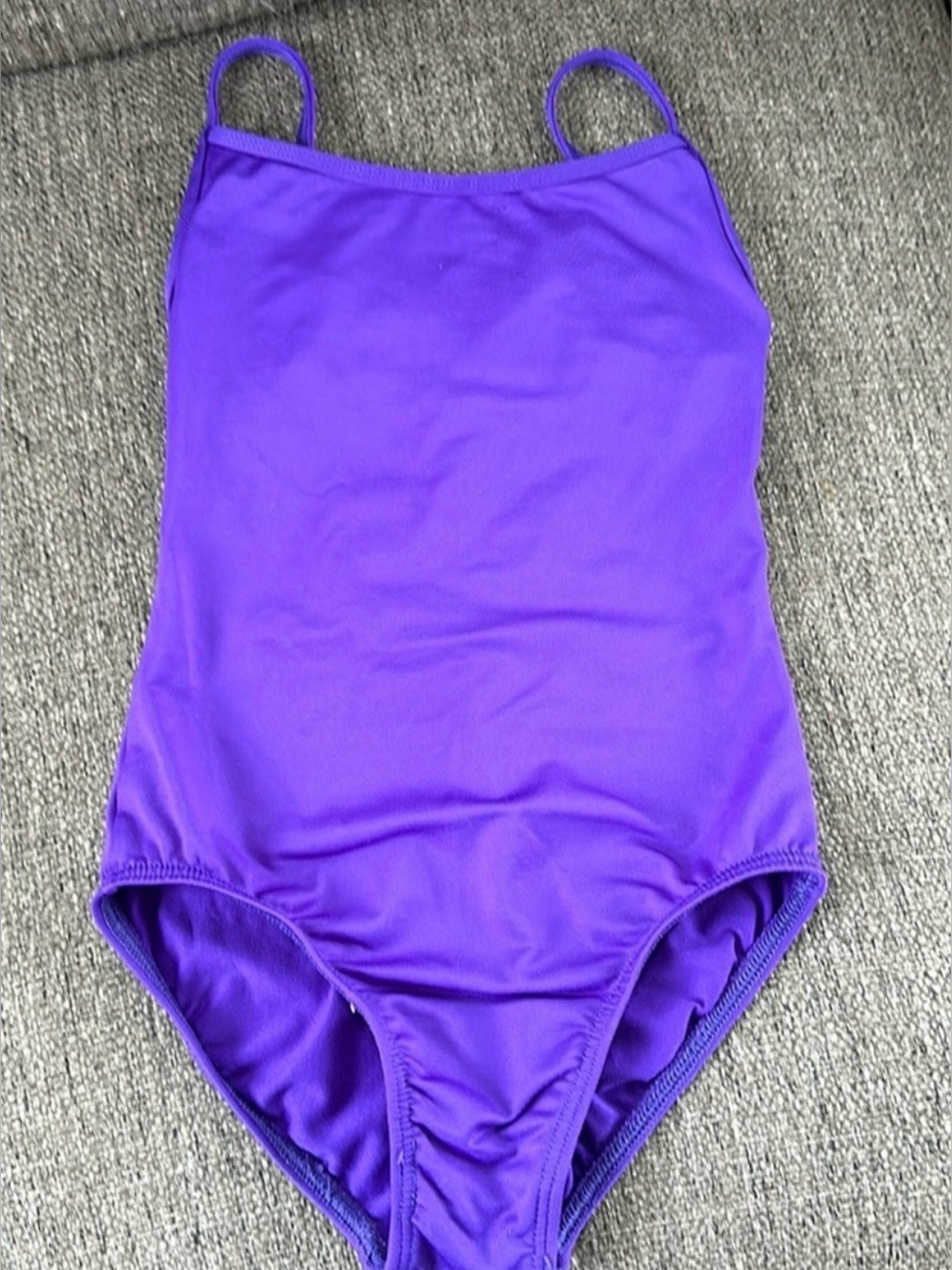 Motionwear Purple Rhinestone Keyhole Back Dance Gymnastics Leotard Adult Sz Smal